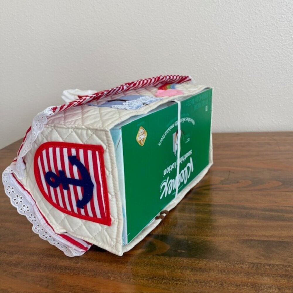 Vintage Quilted House Shaped Tissue Box Cover - Picture 6 of 6